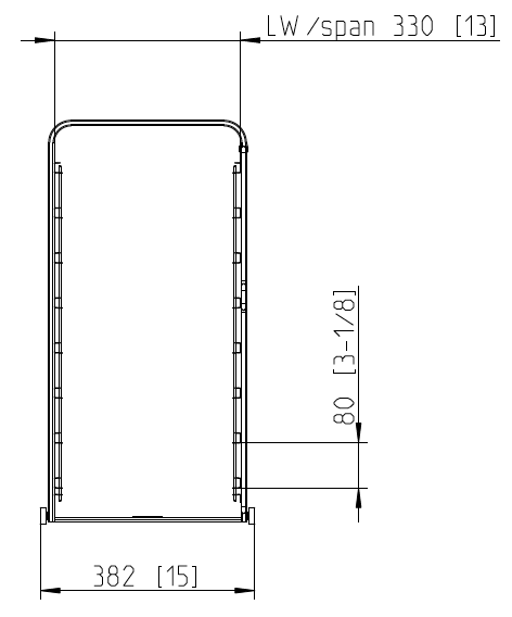 Рама с направляющими 8 уровней тип 10-1/1 Rational 60.11.601