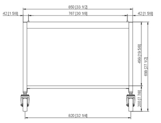 Подставка I с роликами для iCombi Pro и iCombi Classic 6-1/1, 10-1/1 Rational 60.31.095