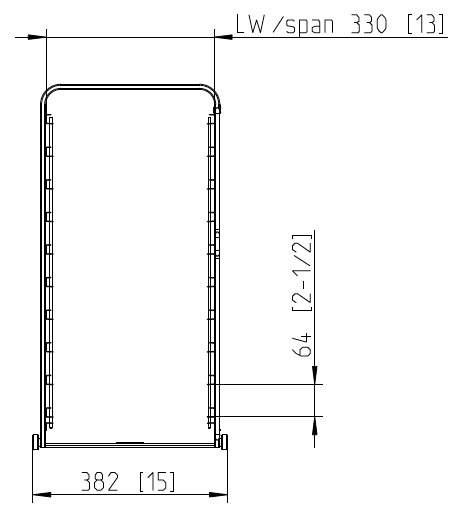 Рама с направляющими стандарт тип 10-1/1 Rational 60.11.600