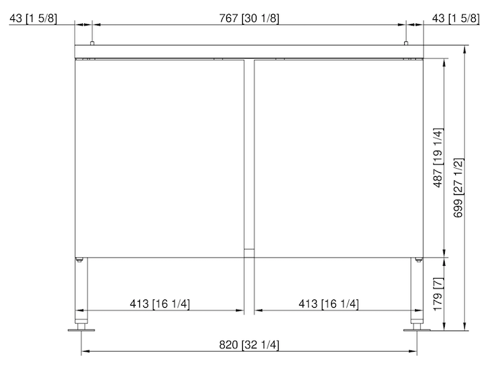 Подставка IV с фиксацией (MarineLine) для iCombi Pro и Classic 6-1/1, 10-1/1 Rational 60.31.114
