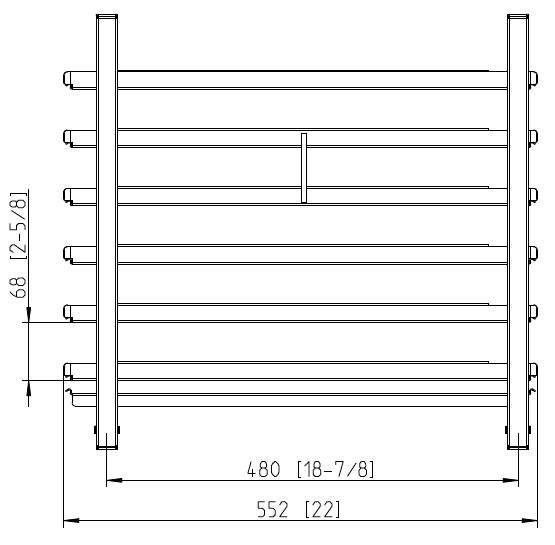 Рама тип 6-1/1 мосркое исполнение Rational 60.61.672