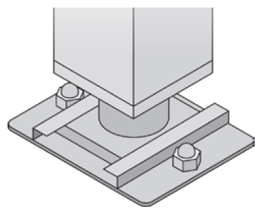 Комплект для напольного крепления для аппаратов 20-1/1 20-2/1 Rational 8700.0317