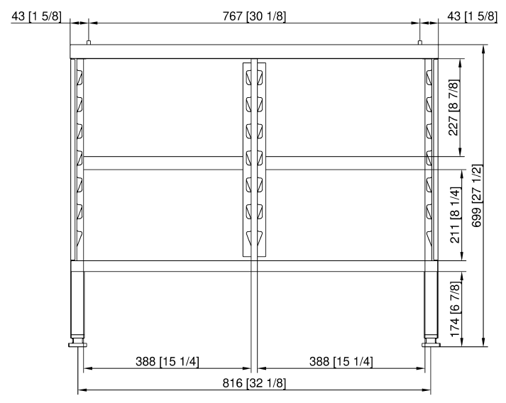 Подставка II стандарт «Пекарь» для iCombi Pro и iCombi Classic 6-1/1, 10-1/1 Rational 60.31.209