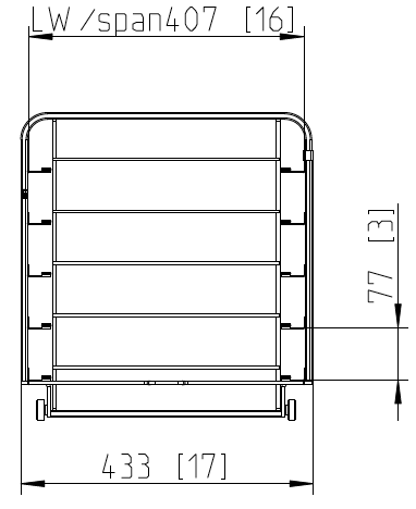 Рама с направляющими стандарт «Пекарь» тип 6-1/1 Rational 60.61.690