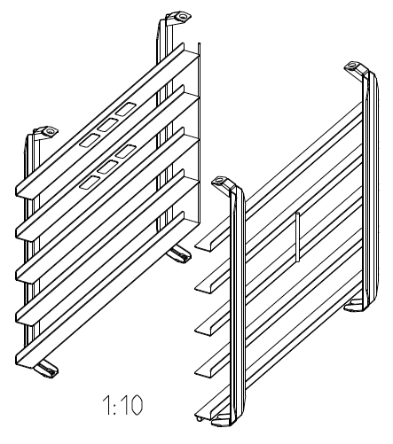 Рама стандарт «Пекарь» (400х600 мм) тип 6-1/1 Rational 60.61.576