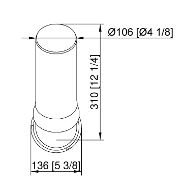 Сборник конденсата типы 20-1/1 и 20-2/1 (Выс. 480 мм) Rational 60.75.326