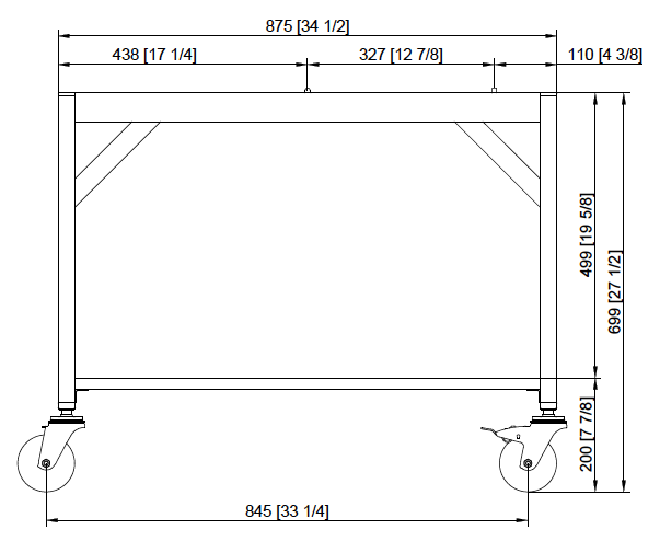 Подставка I с роликами для iCombi Pro и iCombi Classic 6-2/1, 10-2/1 Rational 60.31.102