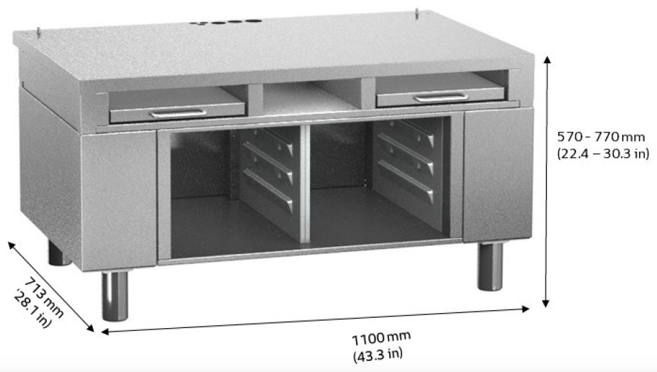 Подставка с электрической регулировкой высоты ножек для Rational iVario 2-XS Rational 60.31.326