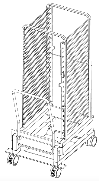 Рама с направляющими тип 20-2/1 20 уровней загрузки Rational 60.22.447