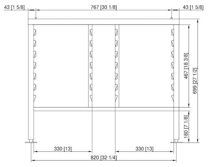 Подставка III с фиксацией (MarineLine) для iCombi Pro и Classic 6-1/1, 10-1/1 Rational 60.31.112