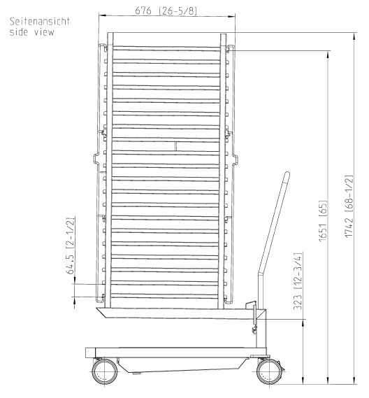 Рама с направляющими тип 20-2/1 20 уровней загрузки Rational 60.22.447