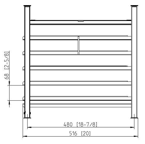 Рама тип 6-1/1 Combi-Duo в конфигурации напольной установки Rational 60.61.678