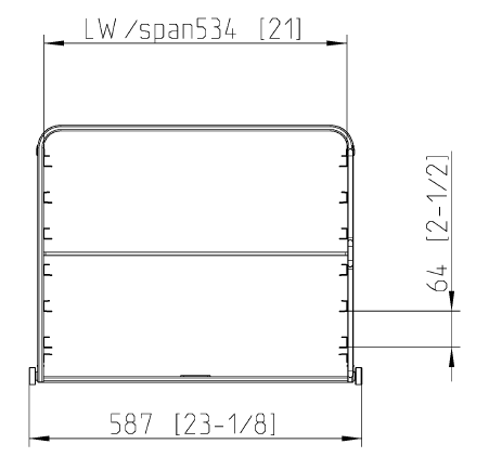 Рама с направляющими тип 6-2/1 Rational 60.62.150