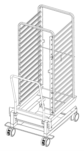 Рама с направляющими тип 20-2/1 16 уровней загрузки Rational 60.22.395