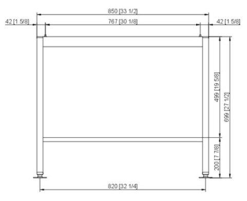 Подставка I с фиксацией (MarineLine) для iCombi Pro и Classic 6-1/1, 10-1/1 Rational 60.31.096