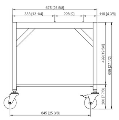 Подставка I с роликами для iCombi Pro и iCombi Classic 6-1/1, 10-1/1 Rational 60.31.095