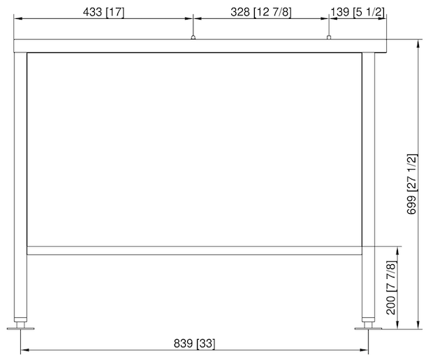 Подставка II с фиксацией (MarineLine) для iCombi Pro и Classic 6-2/1, 10-2/1 Rational 60.31.111