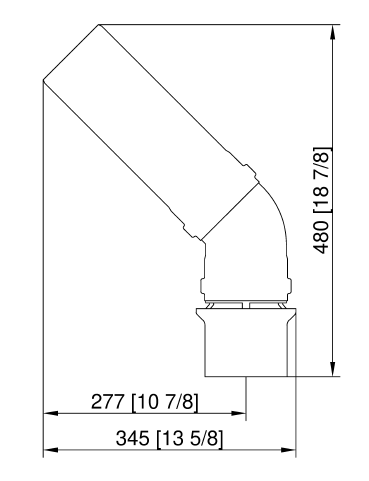 Сборник конденсата типы 20-1/1 и 20-2/1 (Выс. 480 мм) Rational 60.75.326