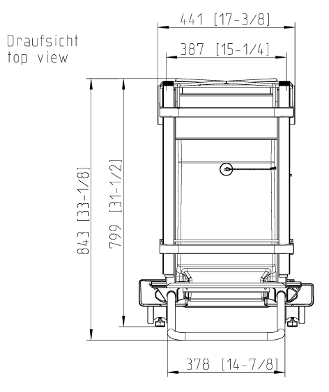 Рама с направляющими тип 20-1/1 стандарт «Пекарь» (400х600 мм) 16 уровней Rational 60.21.292