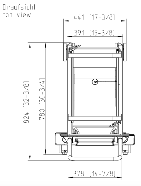 Рама с направляющими тип 20-1/1 16 уровней Rational 60.21.288