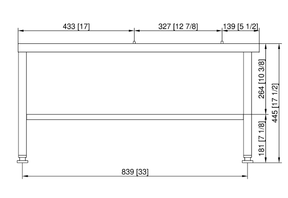 Подставка II для Combi-Duo 6-2/1 на 6-2/1 Rational 60.31.208
