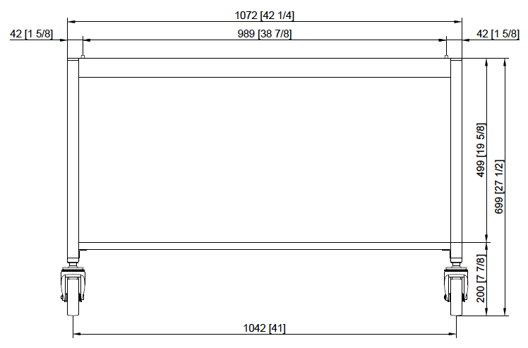 Подставка I с роликами для iCombi Pro и iCombi Classic 6-2/1, 10-2/1 Rational 60.31.102