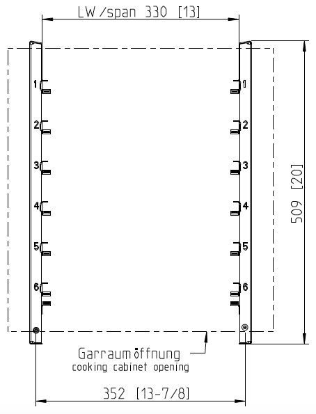 Рама тип 6-1/1 мосркое исполнение Rational 60.61.672