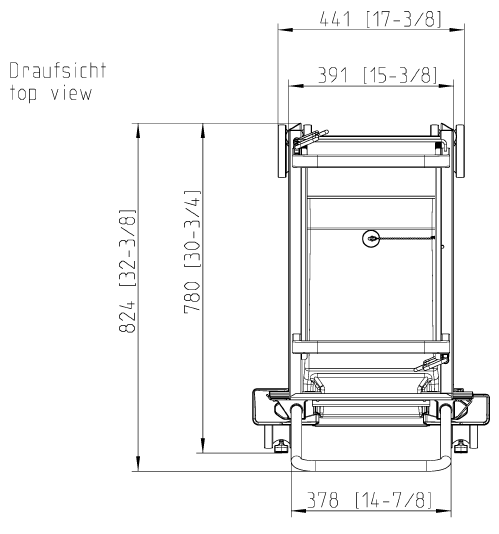 Рама с направляющими тип 20-1/1 15 уровней Rational 60.21.287