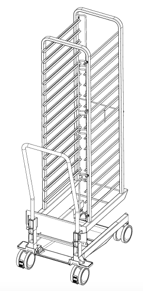 Рама с направляющими тип 20-1/1 15 уровней Rational 60.21.287