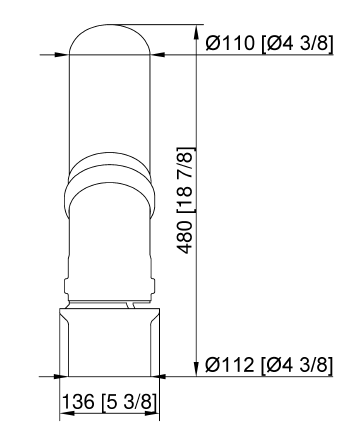 Сборник конденсата типы 20-1/1 и 20-2/1 (Выс. 480 мм) Rational 60.75.326