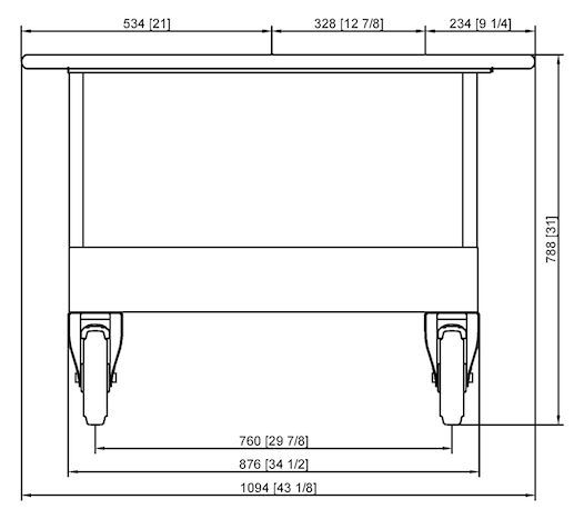 Подставка II версия MobilityLine тип 6-2/1, 10-2/1 Rational 60.31.165
