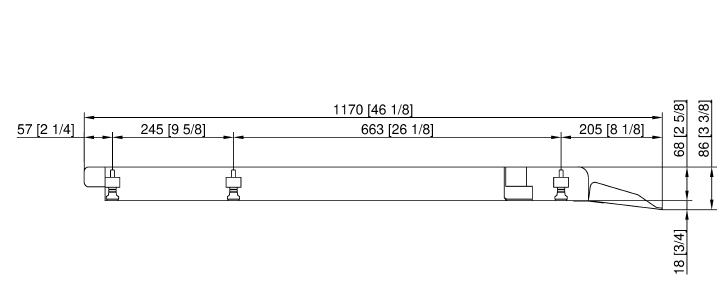 Въездная рампа для рамы с направляющими тип 20-2/1 Rational 60.22.380