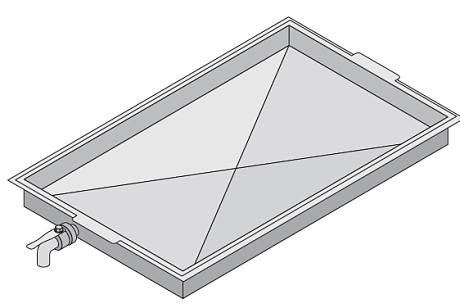 Поддон для сбора жира Rational с запорным сливным клапаном 2/1 GN (650х530 мм) Rational 60.70.776
