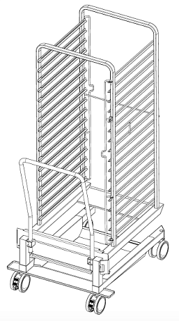 Рама с направляющими тип 20-2/1 17 уровней загрузки Rational 60.22.396