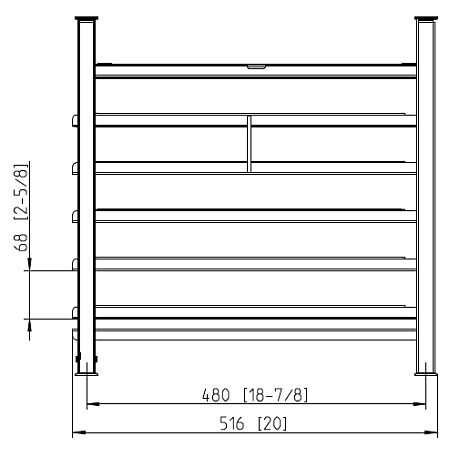 Рама тип 6-1/1 Combi-Duo в конфигурации напольной установки Rational 60.61.678