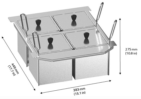 Набор из 4 порционных корзин для Rational для iVario 2-XS Rational 60.75.978