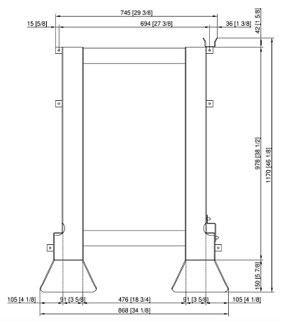 Въездная рампа для рамы с направляющими тип 20-2/1 Rational 60.22.380