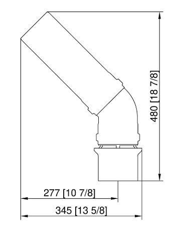 Сборник конденсата типы 20-1/1 и 20-2/1 (Выс. 480 мм) Rational 60.75.326