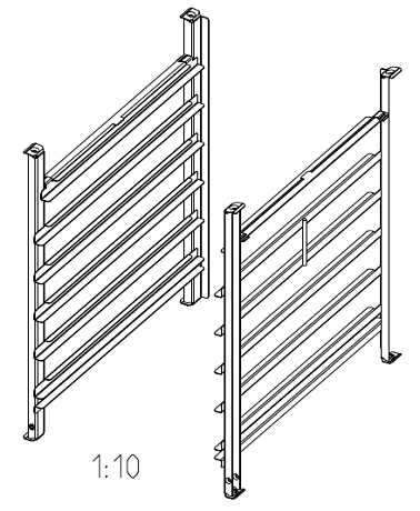 Рама тип 6-1/1 Combi-Duo в конфигурации напольной установки Rational 60.61.678