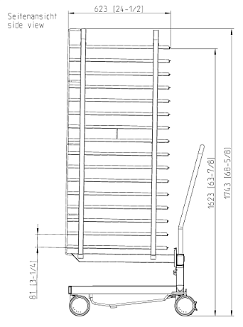 Рама с направляющими тип 20-1/1 стандарт «Пекарь» (400х600 мм) 16 уровней Rational 60.21.292
