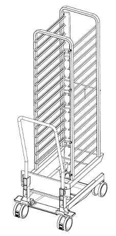 Рама с направляющими тип 20-1/1 15 уровней Rational 60.21.287